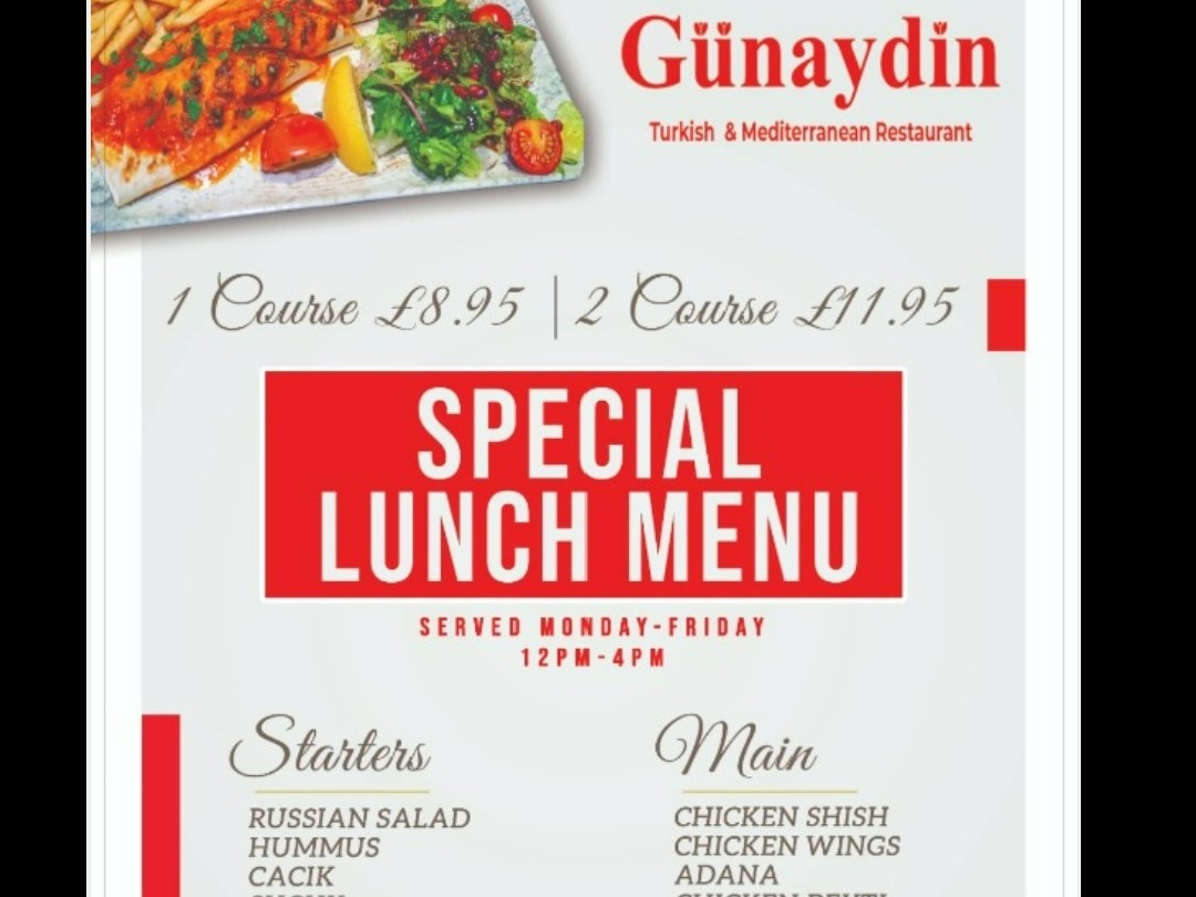 Special Lunch Menu